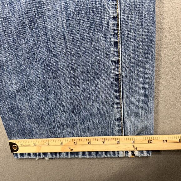 Hollister Jeans Custom Denim Men 34x32 Ripped Distressed Faded American Workwear - Picture 4 of 15